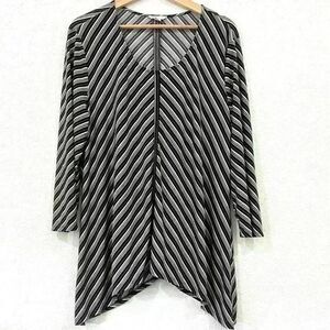 Cato Womens Black and White Long Sleeve Blouse Size XL